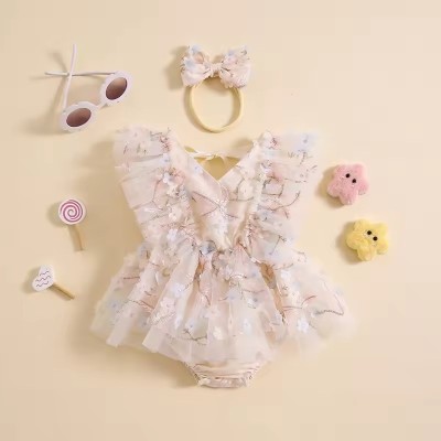 Body infantil bordado floral