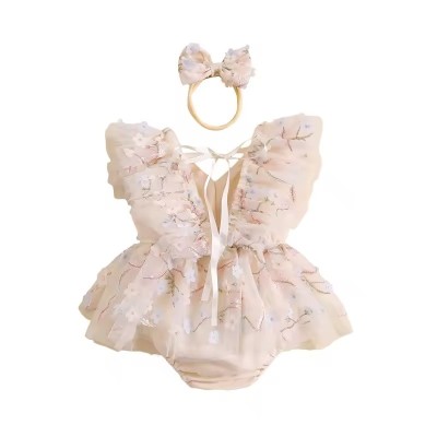 Body infantil bordado floral