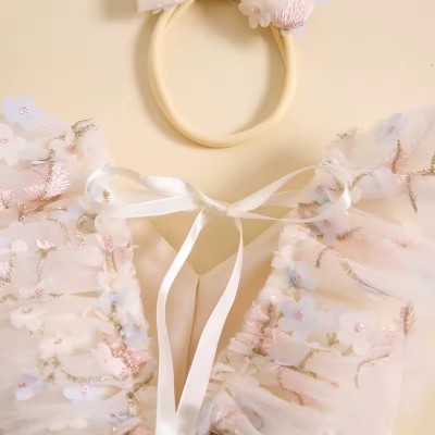 Body infantil bordado floral