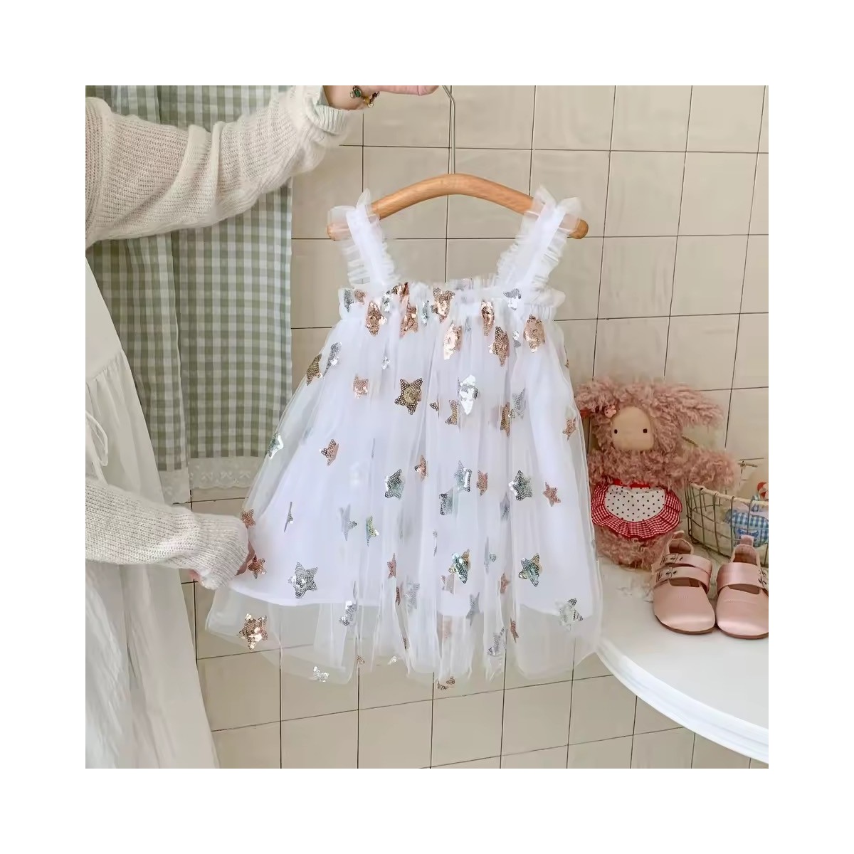 Vestido Tule Estrelas