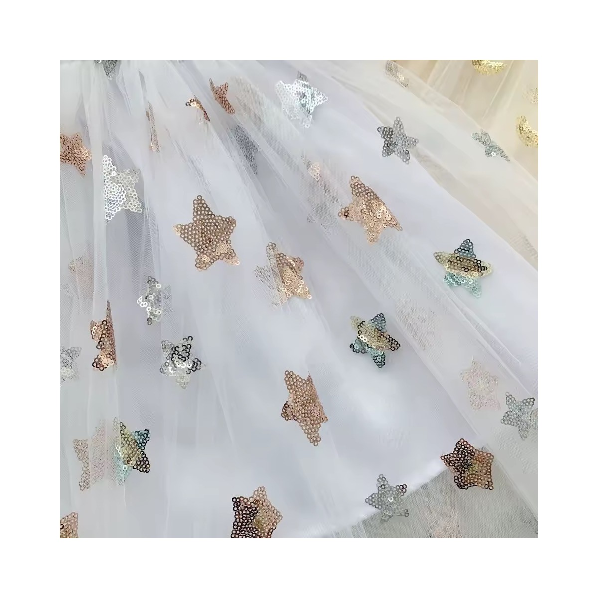 Vestido Tule Estrelas