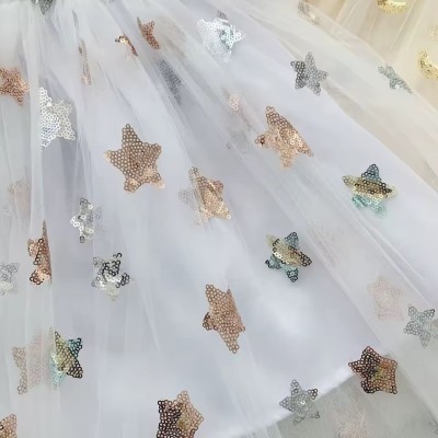 Vestido Tule Estrelas