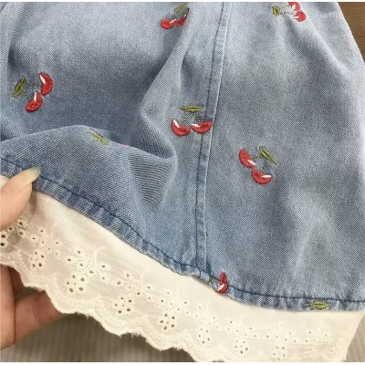 Vestido Jeans Fino Cereja