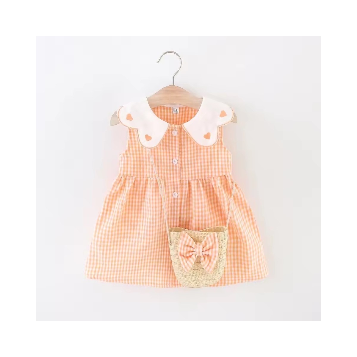 Vestido coração+ bolsa